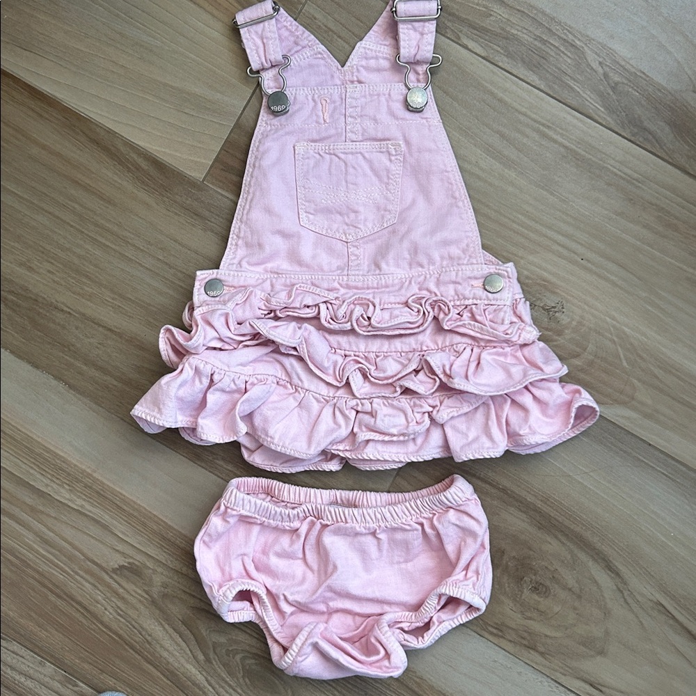 GAP Pink Ruffled Kids Overalls - Picture 7 of 7